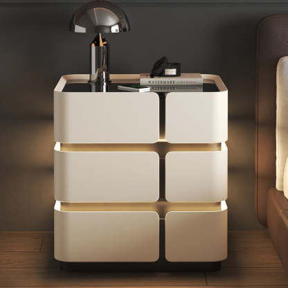 Nordic Leather 2-Drawer Nightstand