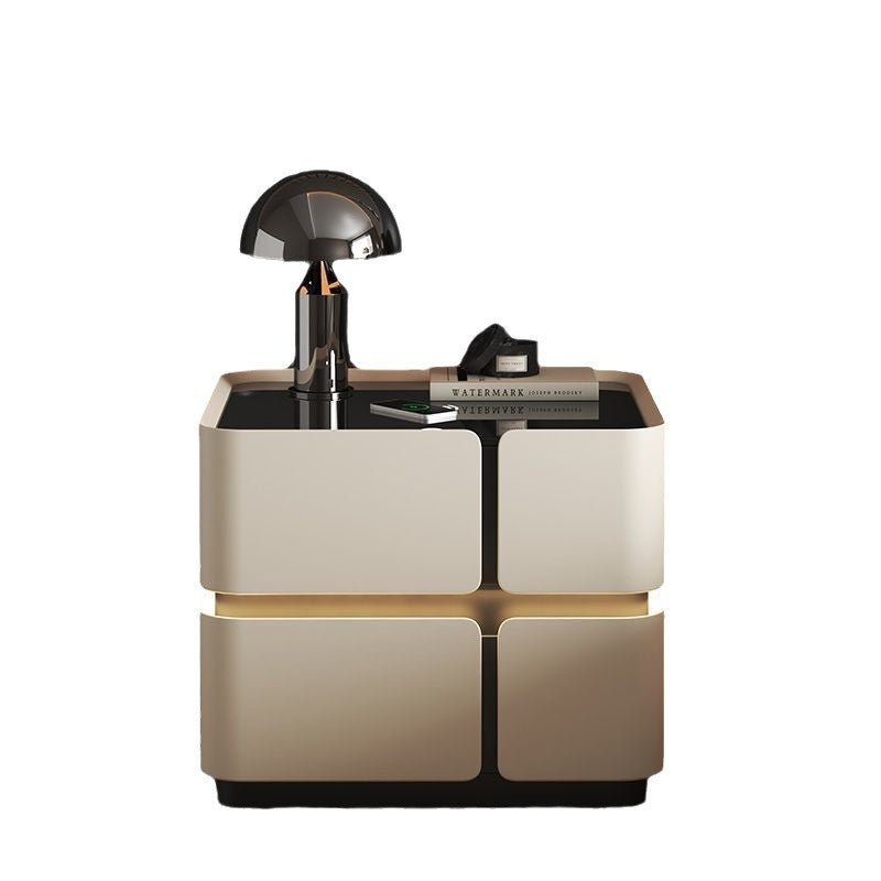 Nordic Leather 2-Drawer Nightstand