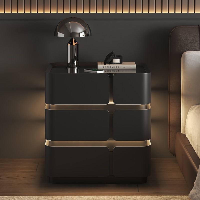 Nordic Leather 2-Drawer Nightstand