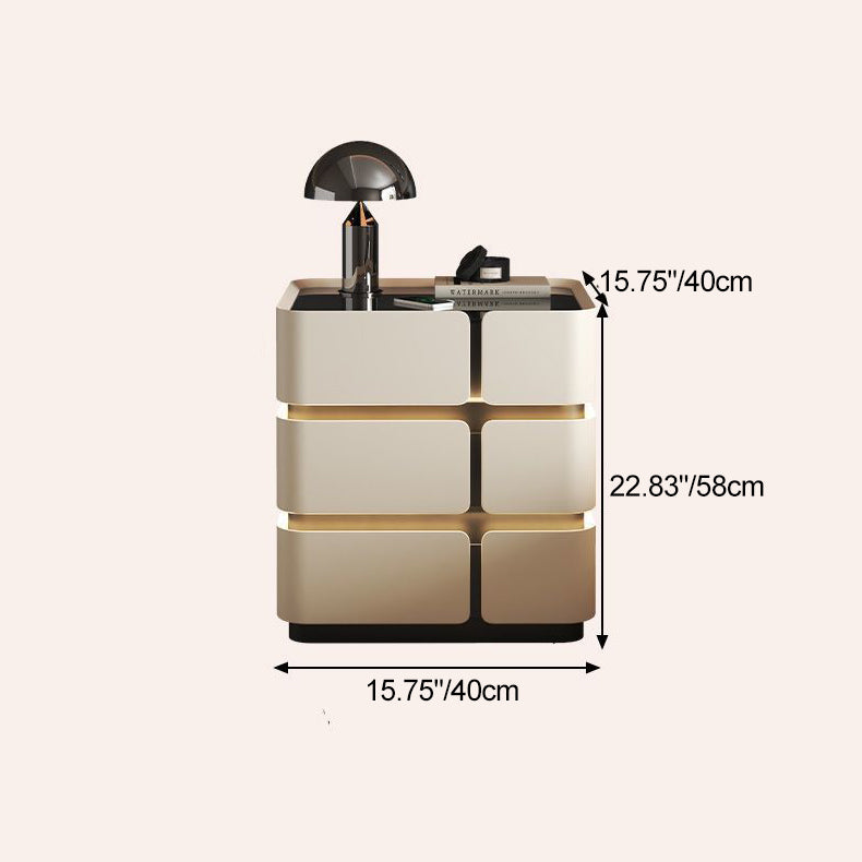Nordic Leather 2-Drawer Nightstand — 2 / Black