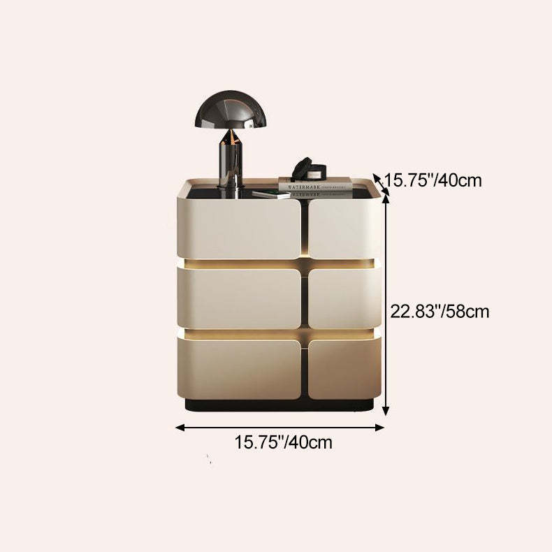 Nordic Leather 2-Drawer Nightstand — 2 / Black