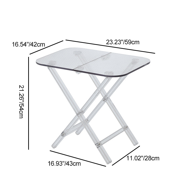 Modern Foldable Transparent Side Table