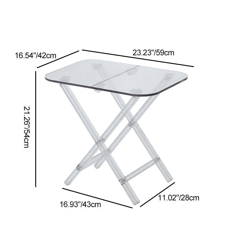 Modern Foldable Transparent Side Table