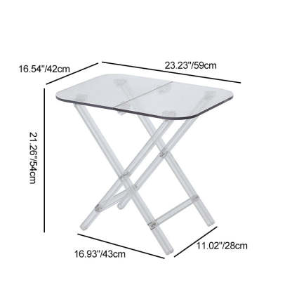 Modern Foldable Transparent Side Table