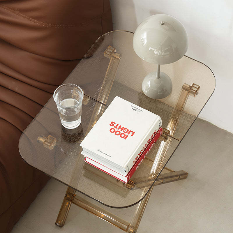 Modern Foldable Transparent Side Table