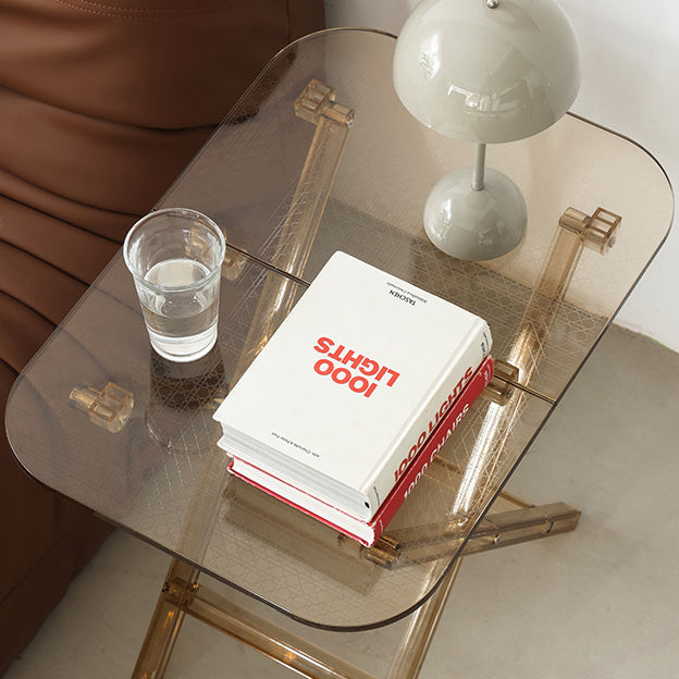 Modern Foldable Transparent Side Table