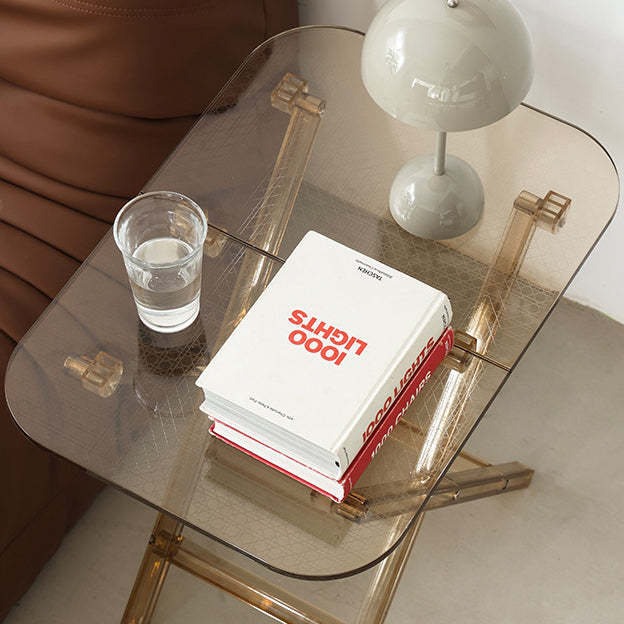 Modern Foldable Transparent Side Table