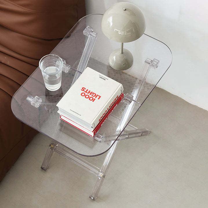 Modern Foldable Transparent Side Table