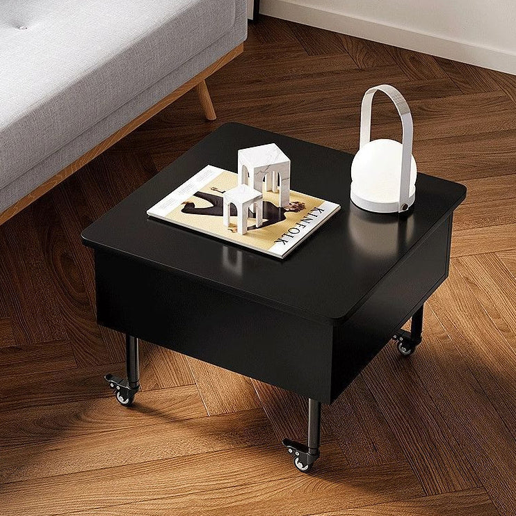 Minimalist Foldable Pine Wood 2-Tier Side Table