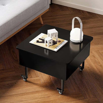 Minimalist Foldable Pine Wood 2-Tier Side Table