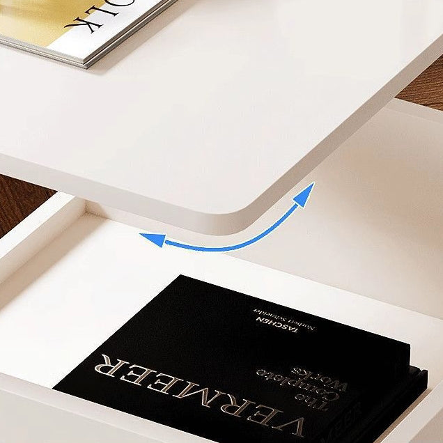 Minimalist Foldable Pine Wood 2-Tier Side Table
