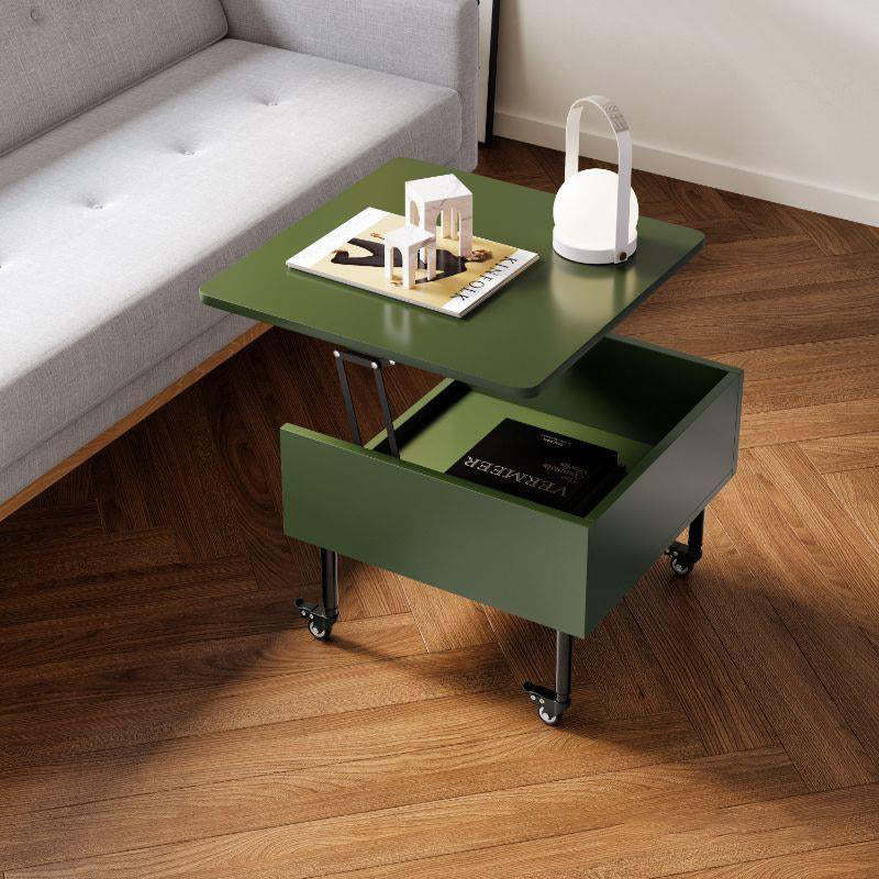 Minimalist Foldable Pine Wood 2-Tier Side Table