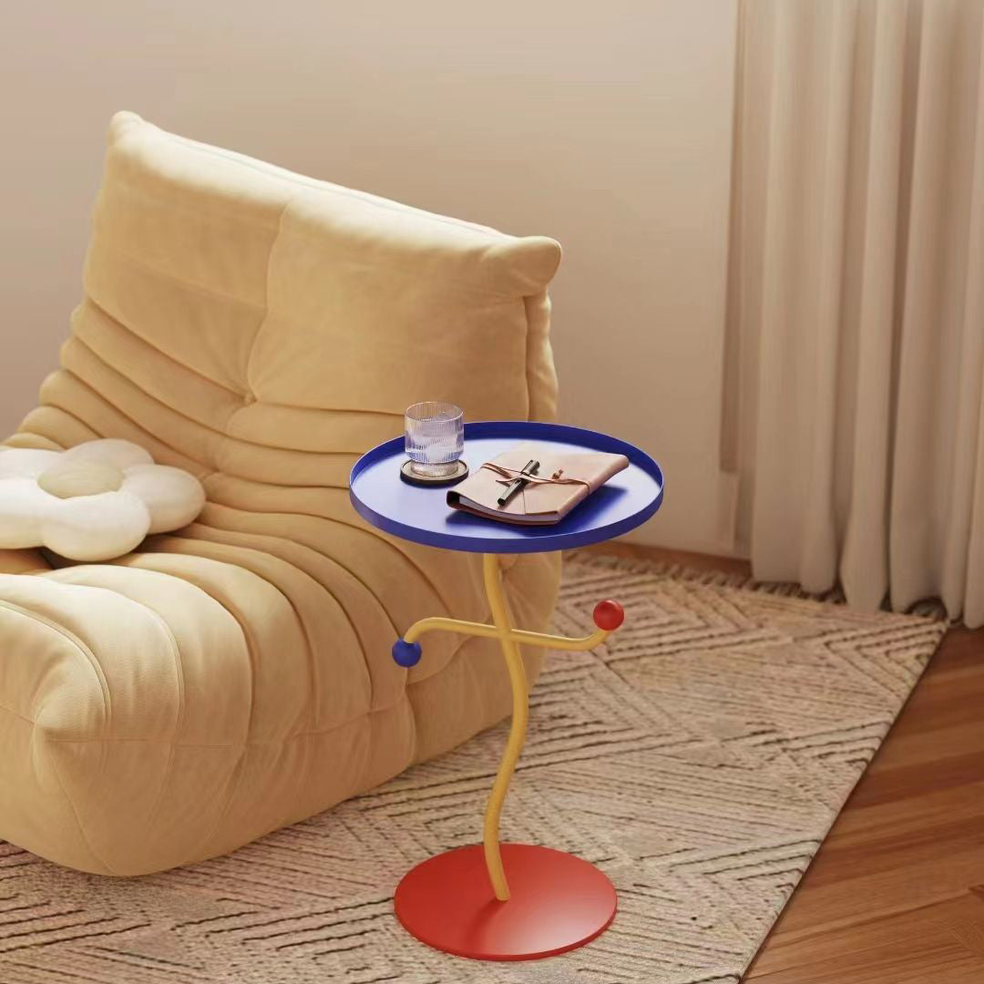 Round Dance Iron Tray Side Table