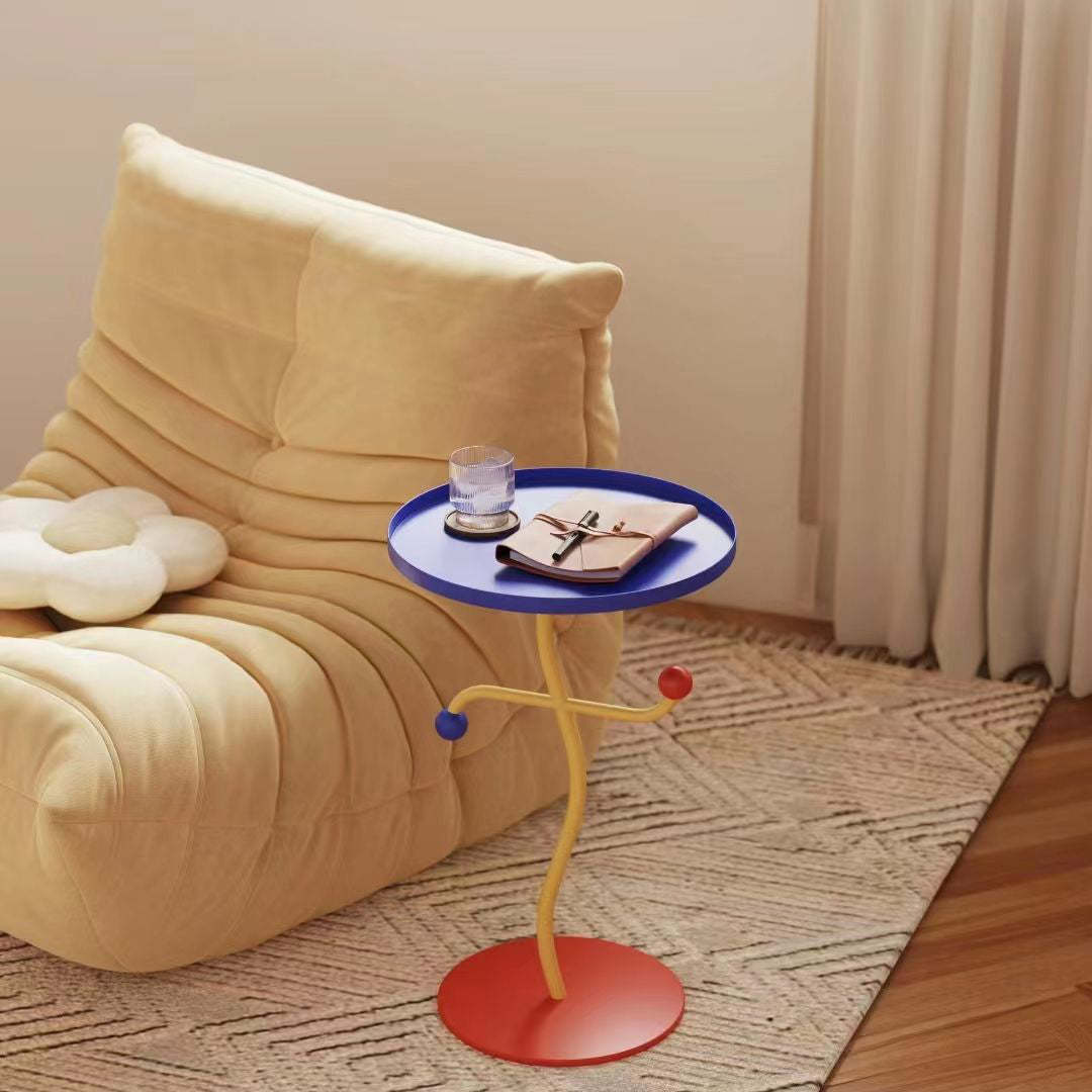 Round Dance Iron Tray Side Table