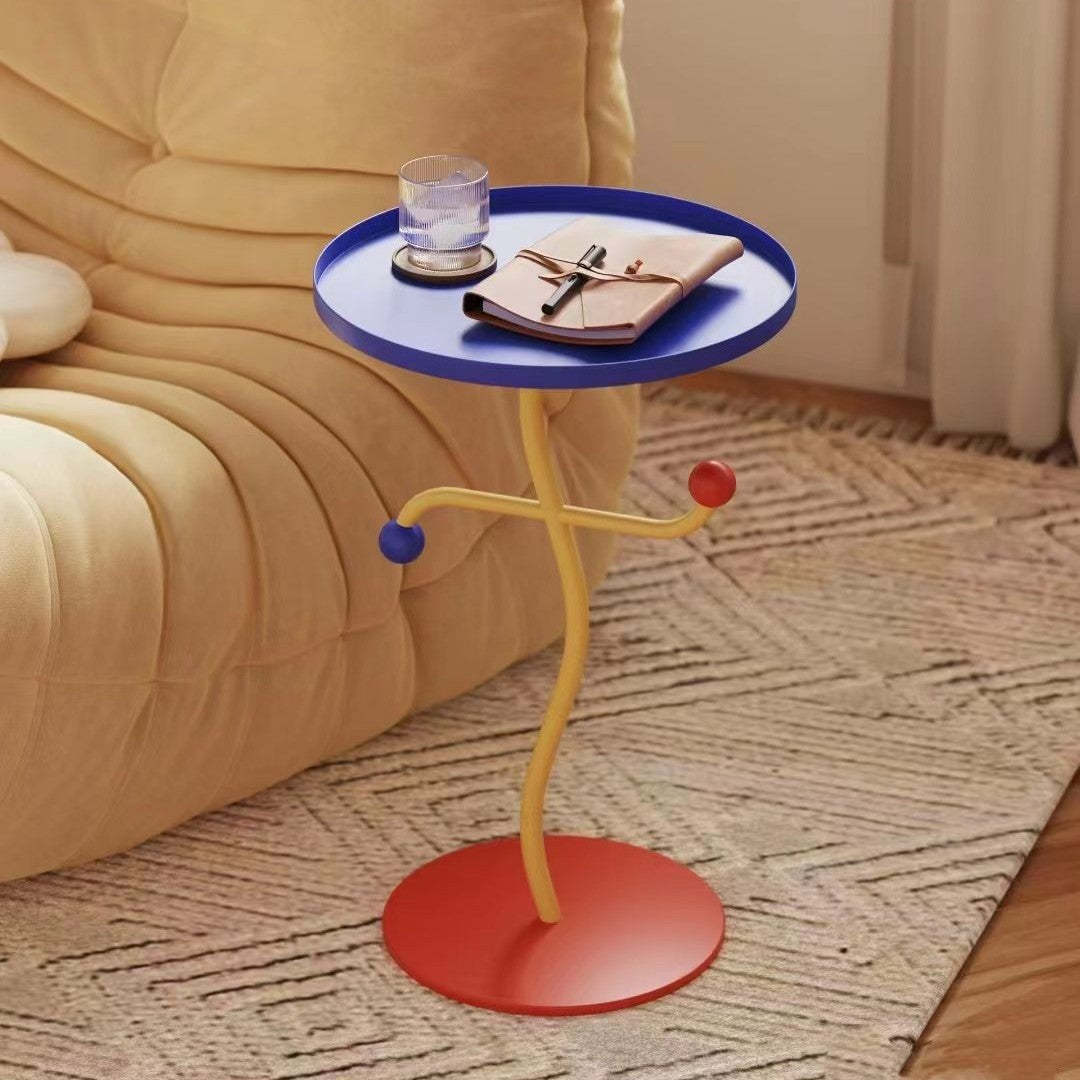 Round Dance Iron Tray Side Table