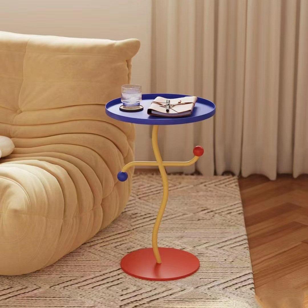 Round Dance Iron Tray Side Table