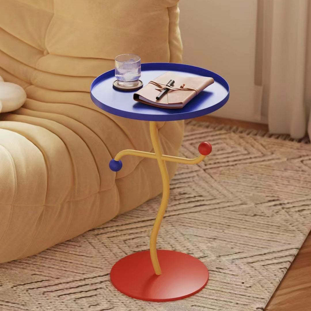 Round Dance Iron Tray Side Table