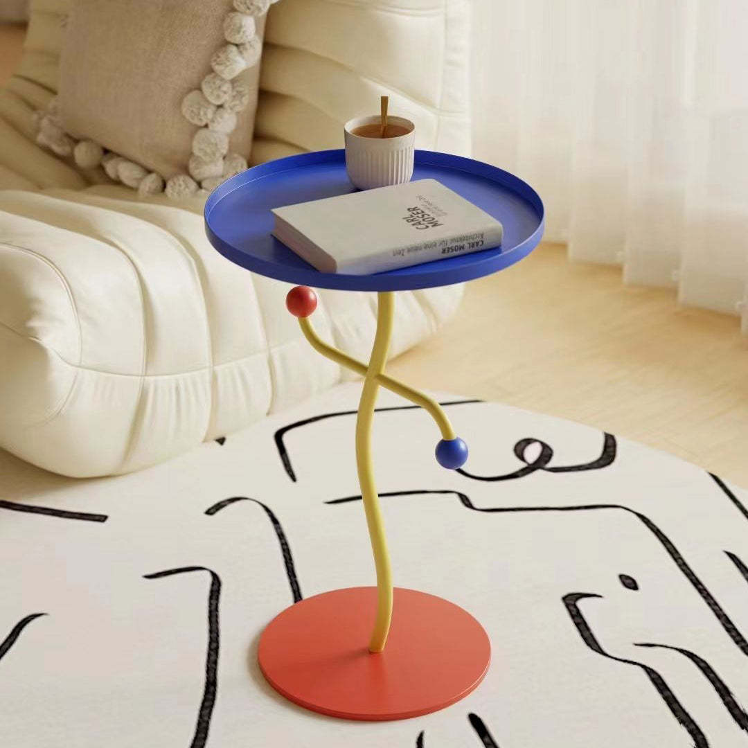 Round Dance Iron Tray Side Table