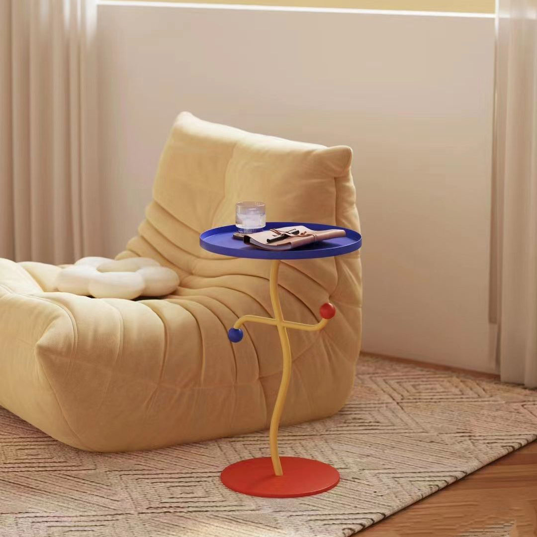 Round Dance Iron Tray Side Table