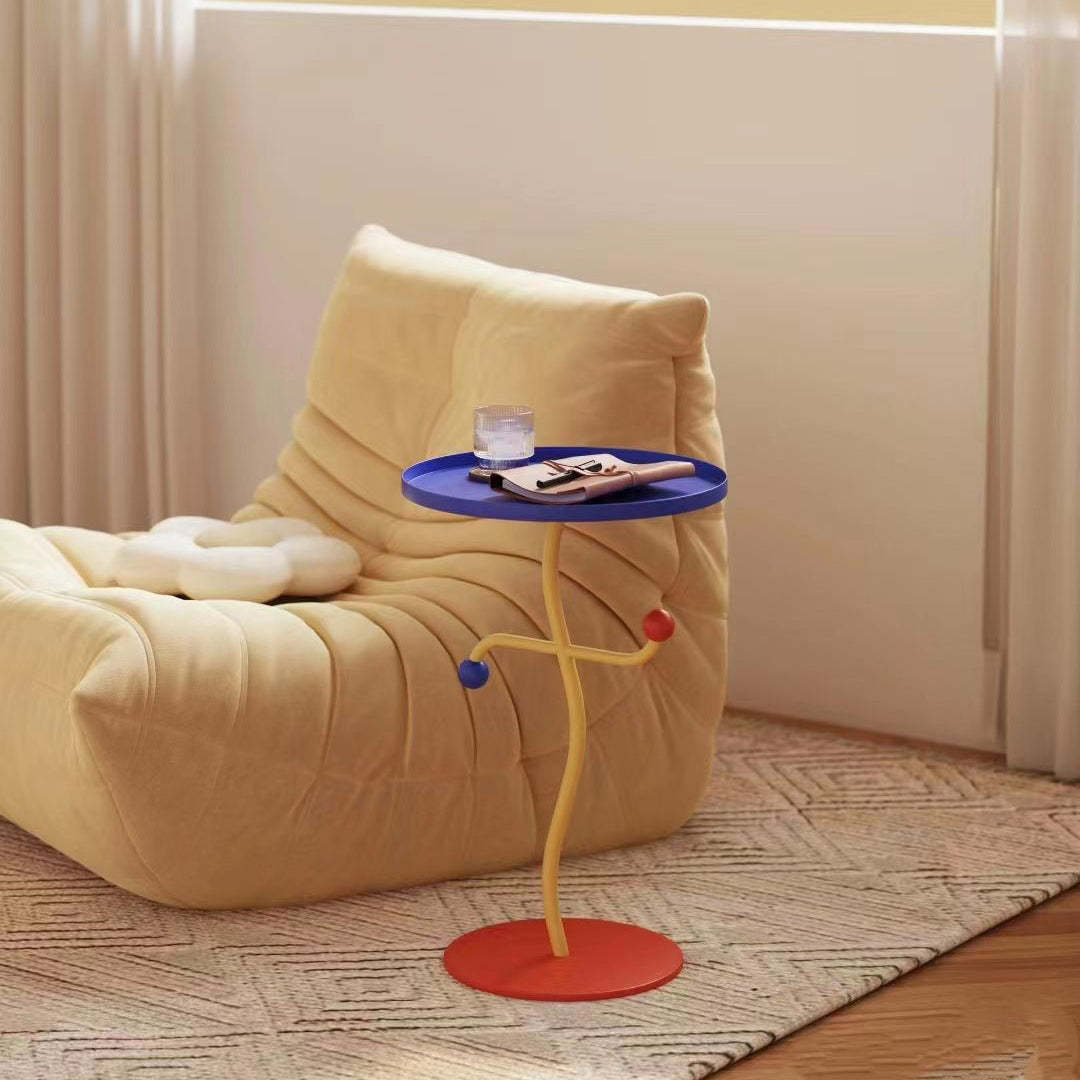 Round Dance Iron Tray Side Table