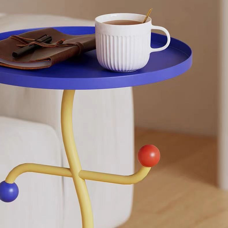 Round Dance Iron Tray Side Table