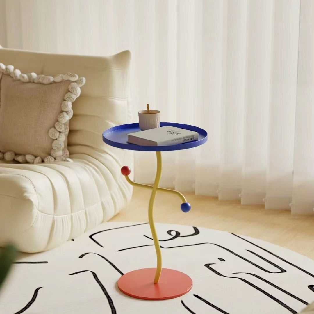 Round Dance Iron Tray Side Table