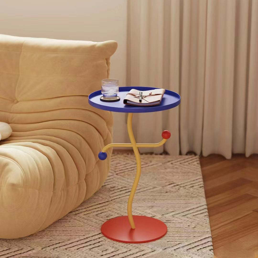 Round Dance Iron Tray Side Table
