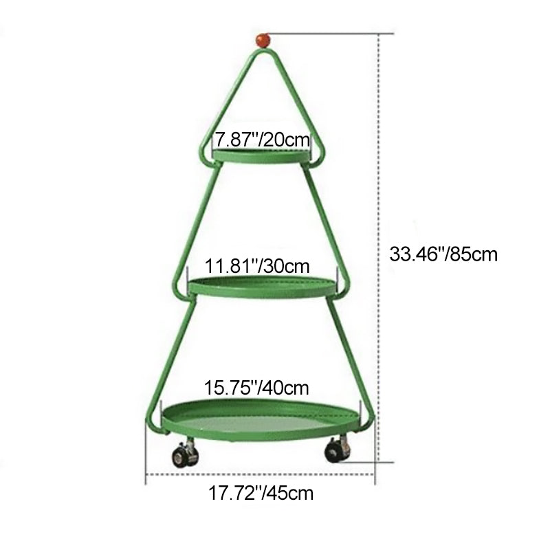 Christmas Tree Iron 3-Tier Side Table
