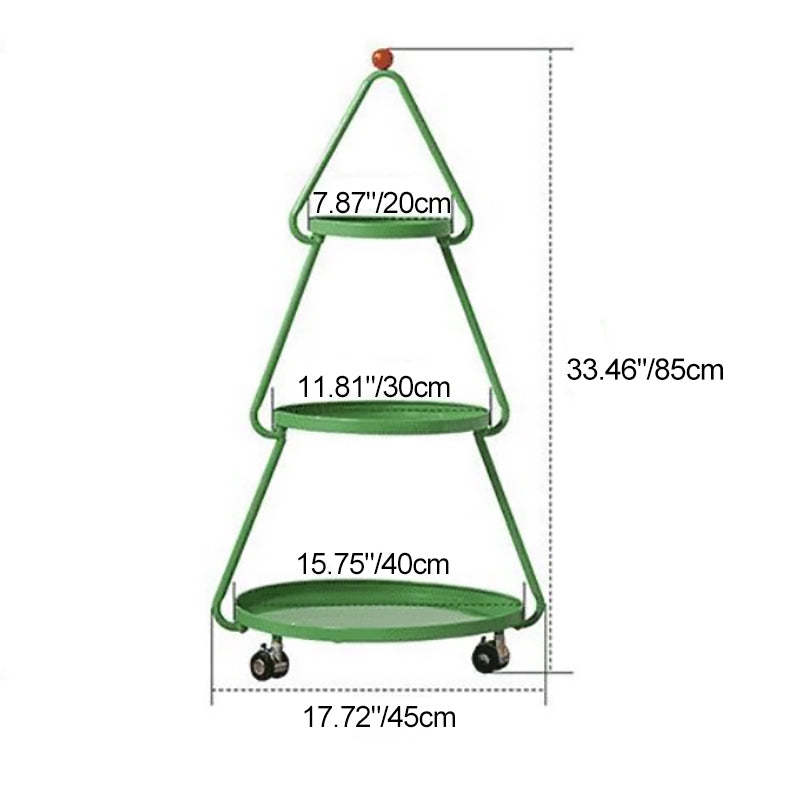 Christmas Tree Iron 3-Tier Side Table