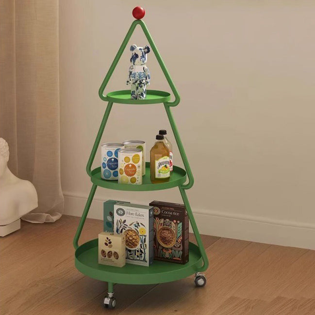 Christmas Tree Iron 3-Tier Side Table