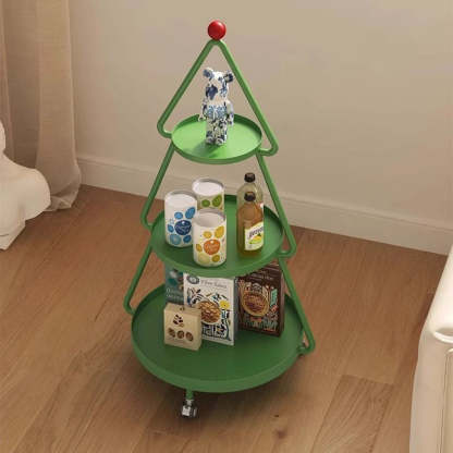 Christmas Tree Iron 3-Tier Side Table