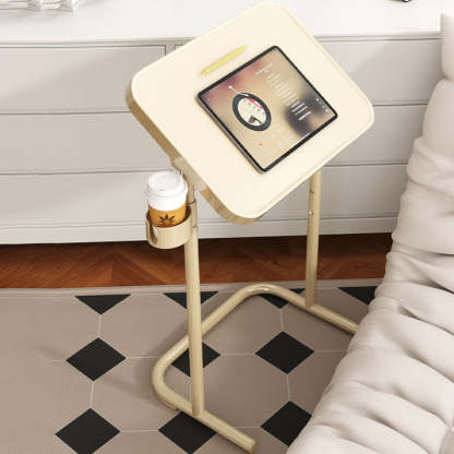 Nordic Rotatable Cup Holder Carbon Steel 1-Tier End Table