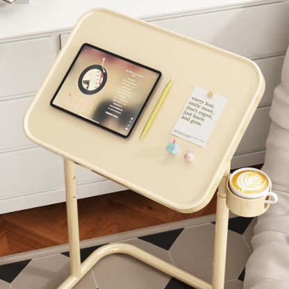 Nordic Rotatable Cup Holder Carbon Steel 1-Tier End Table