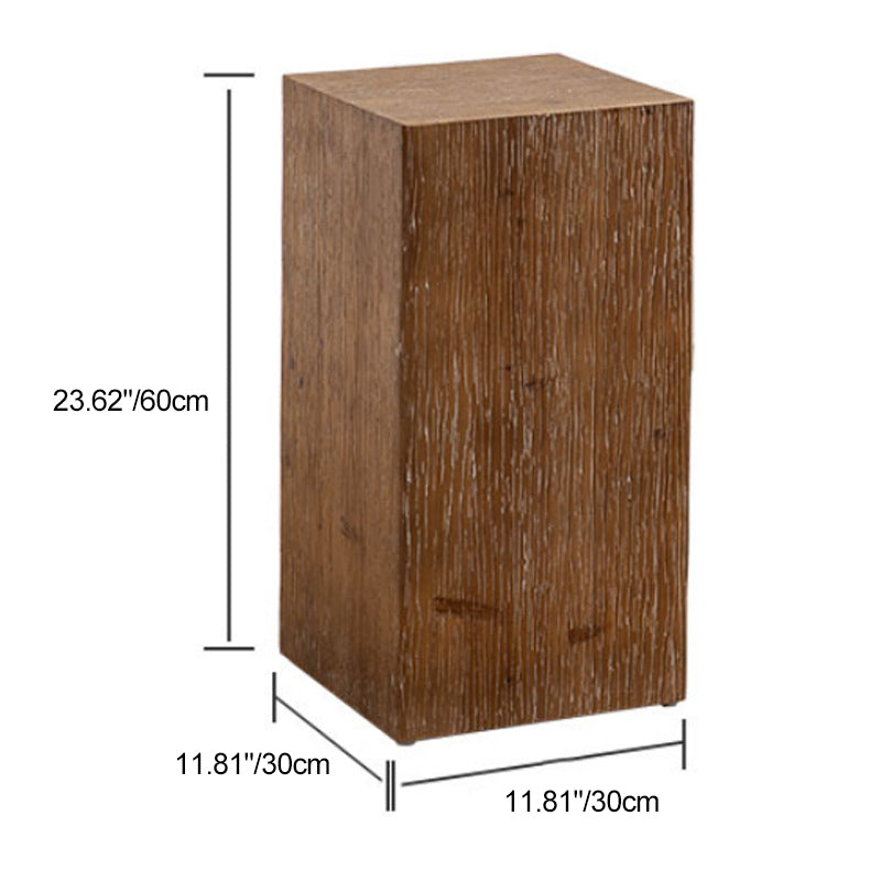 Rustic Chinese Fir Side Table 1-Tier