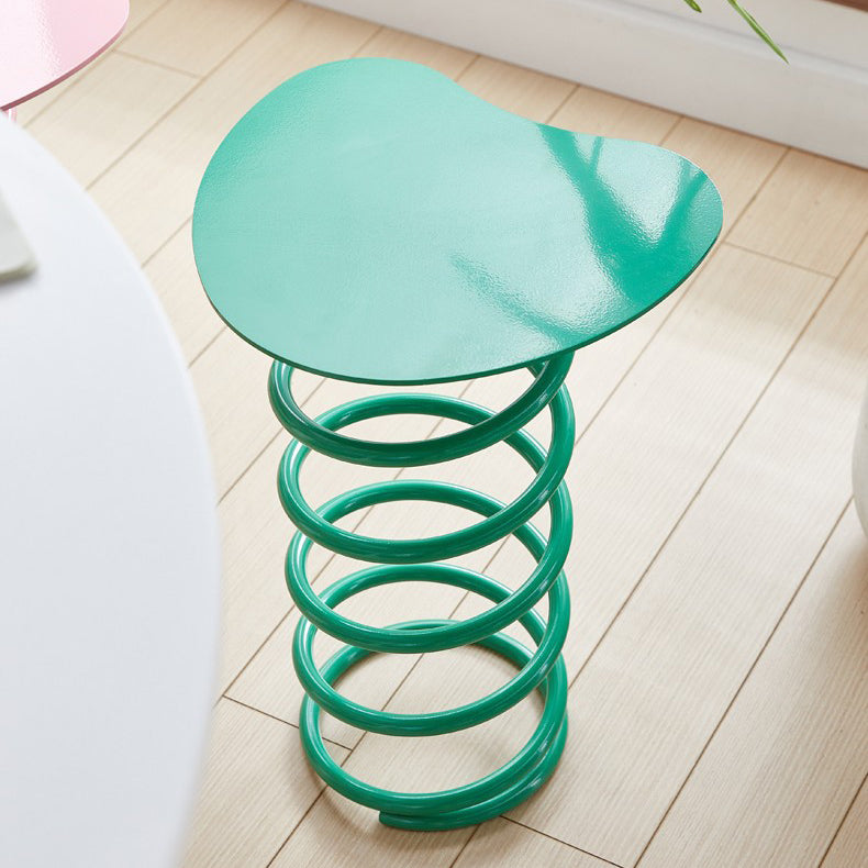 Spring-Shape Iron Side Table 1-Tier