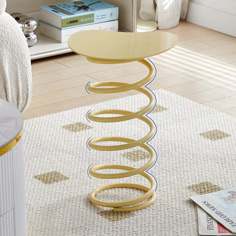 Spring-Shape Iron Side Table 1-Tier