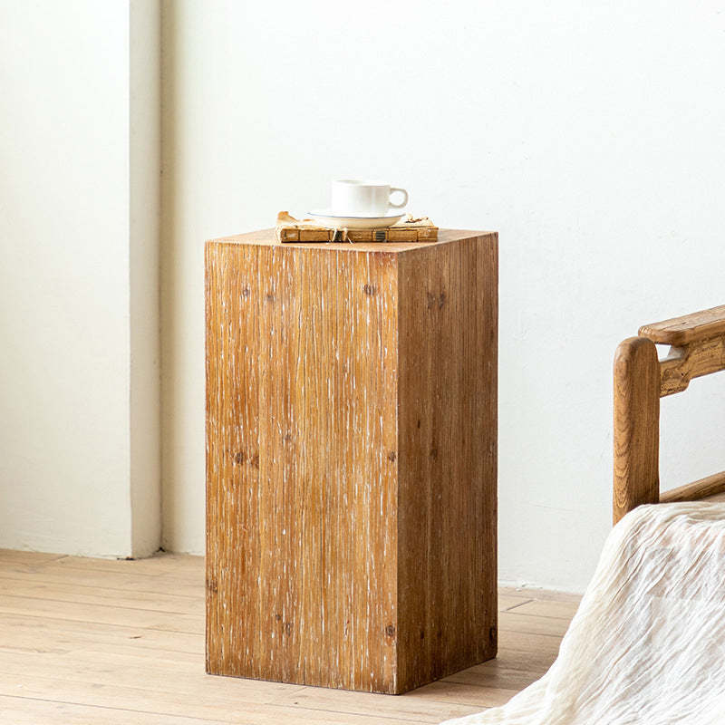 Rustic Chinese Fir Side Table 1-Tier