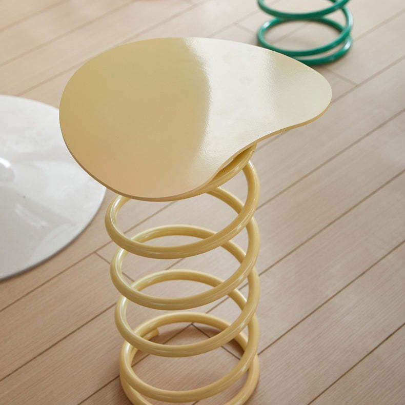Spring-Shape Iron Side Table 1-Tier