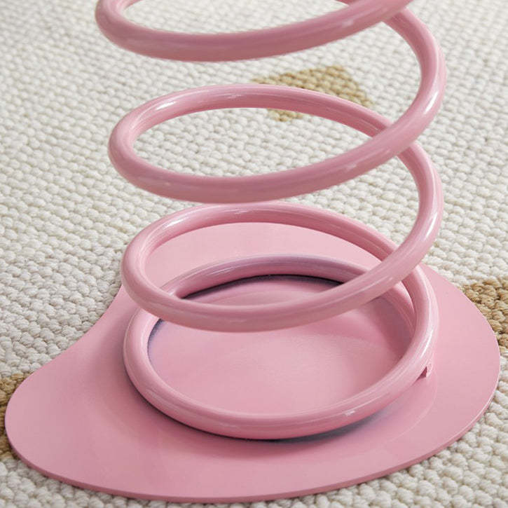 Spring-Shape Iron Side Table 1-Tier