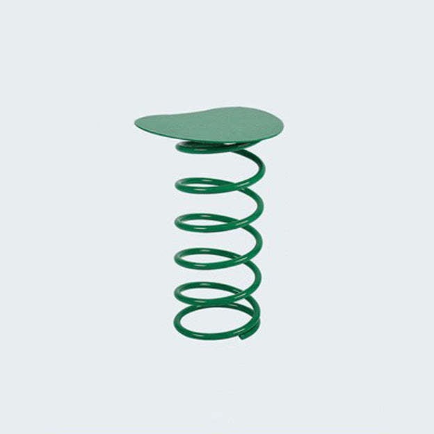 Spring-Shape Iron Side Table 1-Tier