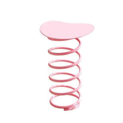 Spring-Shape Iron Side Table 1-Tier