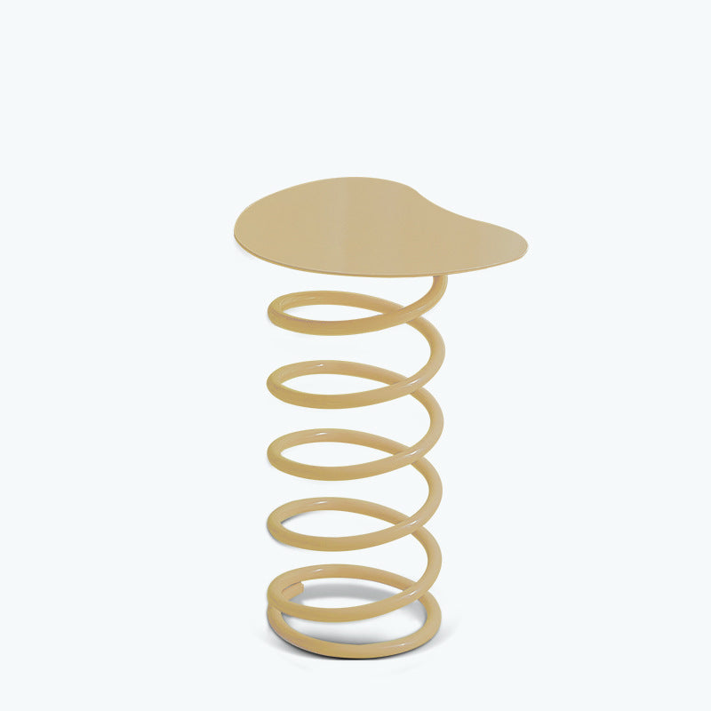 Spring-Shape Iron Side Table 1-Tier