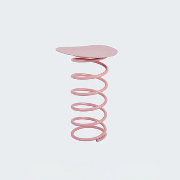 Spring-Shape Iron Side Table 1-Tier