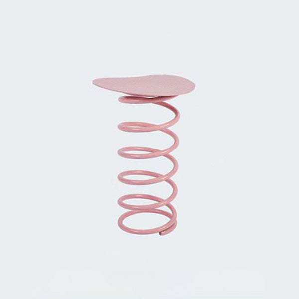 Spring-Shape Iron Side Table 1-Tier