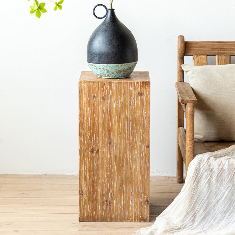 Rustic Chinese Fir Side Table 1-Tier