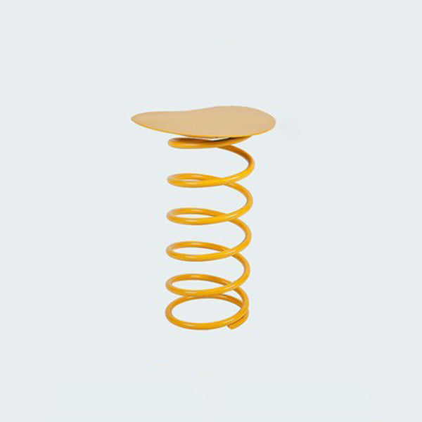 Spring-Shape Iron Side Table 1-Tier