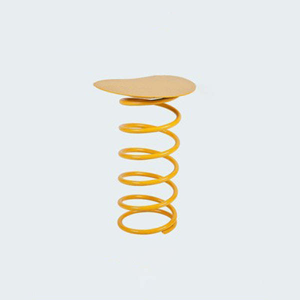 Spring-Shape Iron Side Table 1-Tier