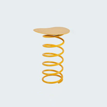 Spring-Shape Iron Side Table 1-Tier