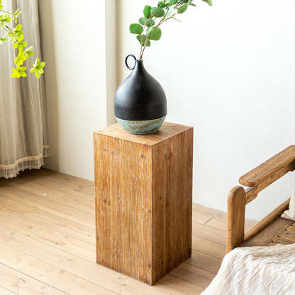 Rustic Chinese Fir Side Table 1-Tier