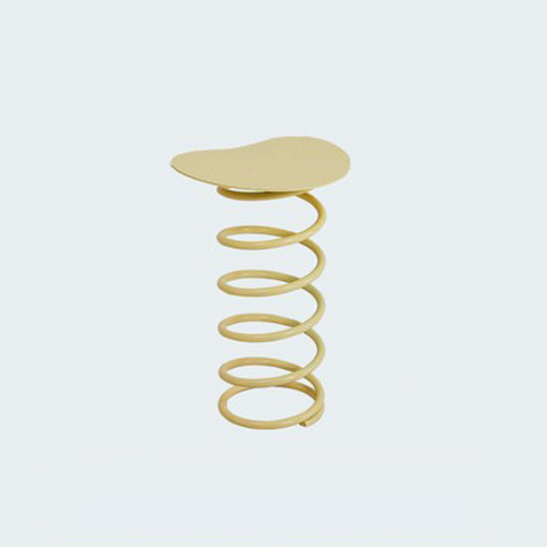 Spring-Shape Iron Side Table 1-Tier